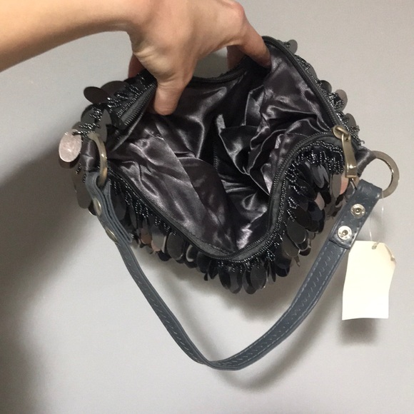 Silver - gray sequined bag, never worn! - Picture 2 of 3